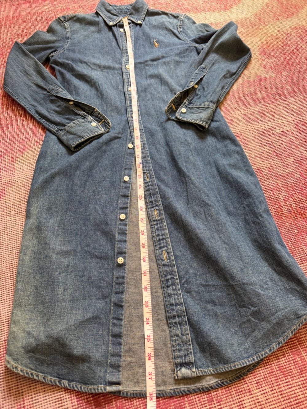 NWT Ralph Lauren Blue Label Denim Shirt Dress XS Dark Wash 100% Cotton - Picture 7 of 7